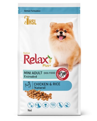 غذای خشک سگ بالغ نژاد کوچک Relax Plus+ مدل Chicken & Rice